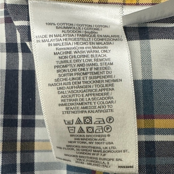 NWOT Men’s Brooks Brothers Plaid Button Shirt 3XLT Quiet Luxury Business Casual - Picture 5 of 5